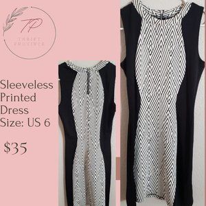 Sleeveless Printed Dress